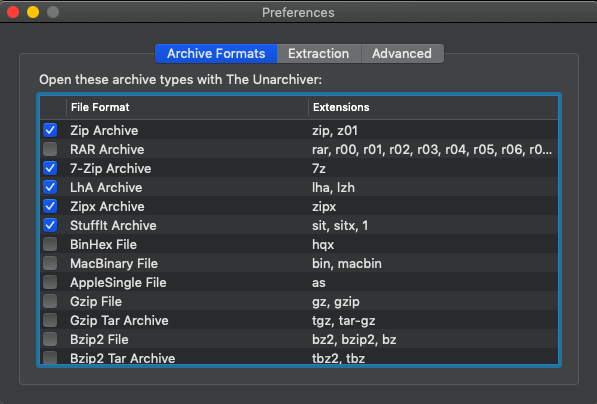 The Unarchiver Extraction