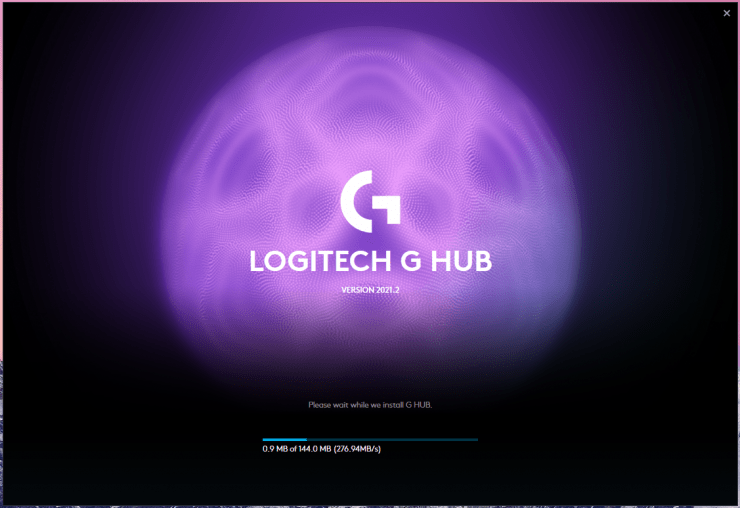 logitech g hub downloading resources
