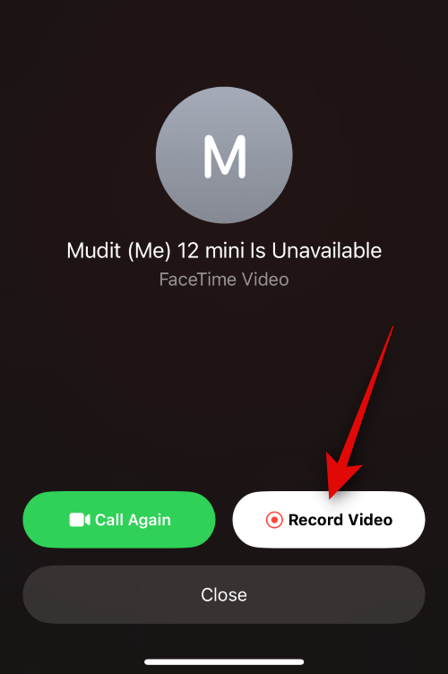 To send a video message, tap on 'Record a video'.