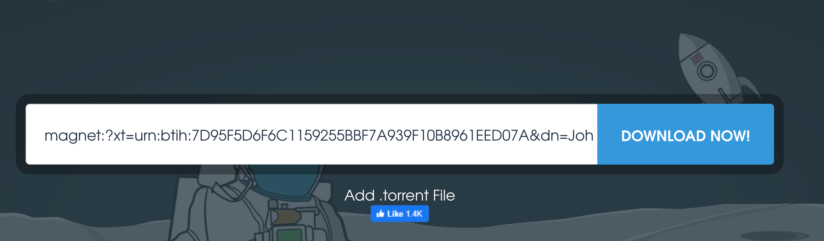 Torrent will start downloading the file