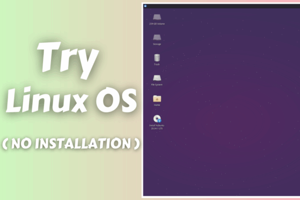 Try Linux Distribution without installing it