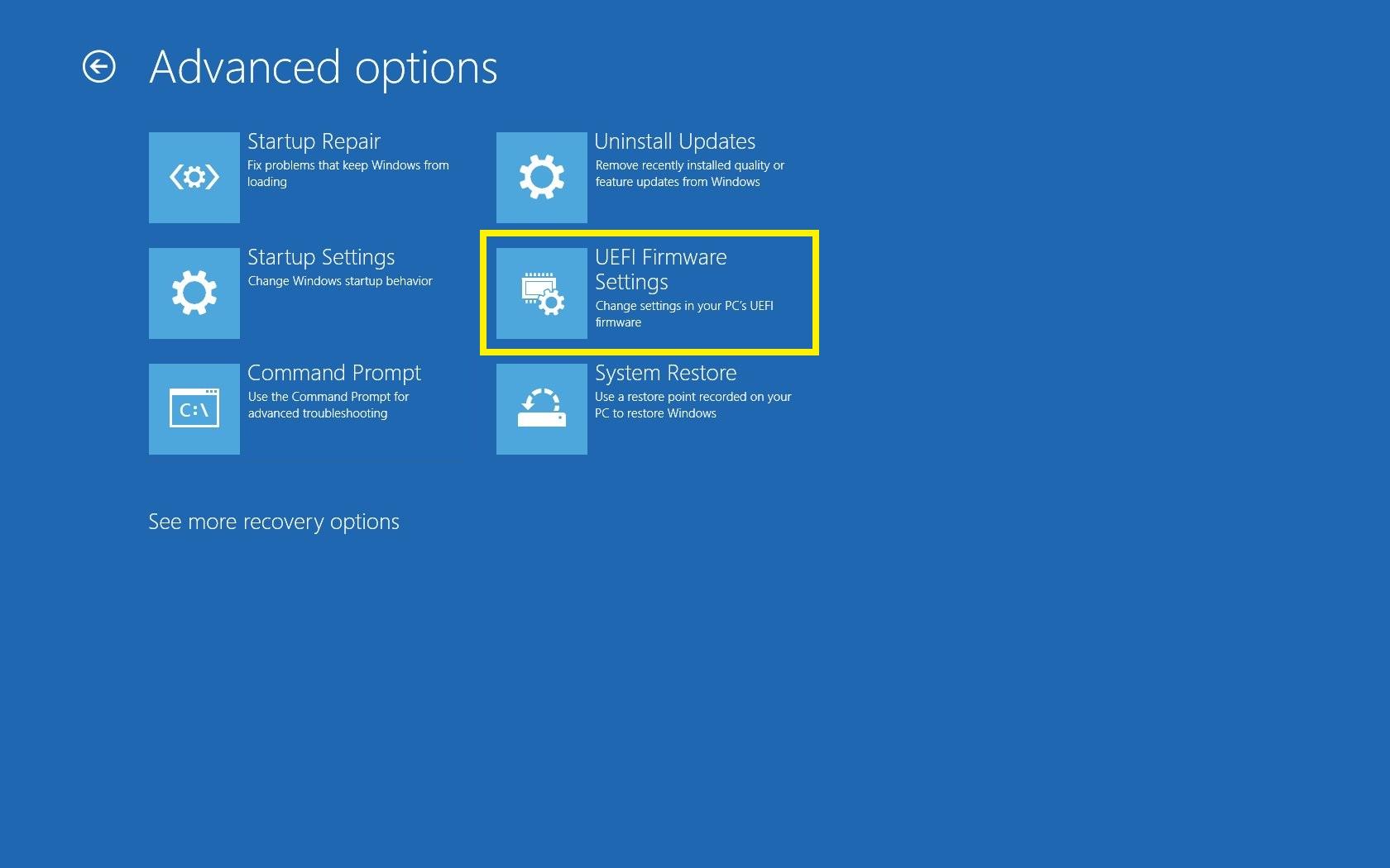 UEFI Firmware Settings