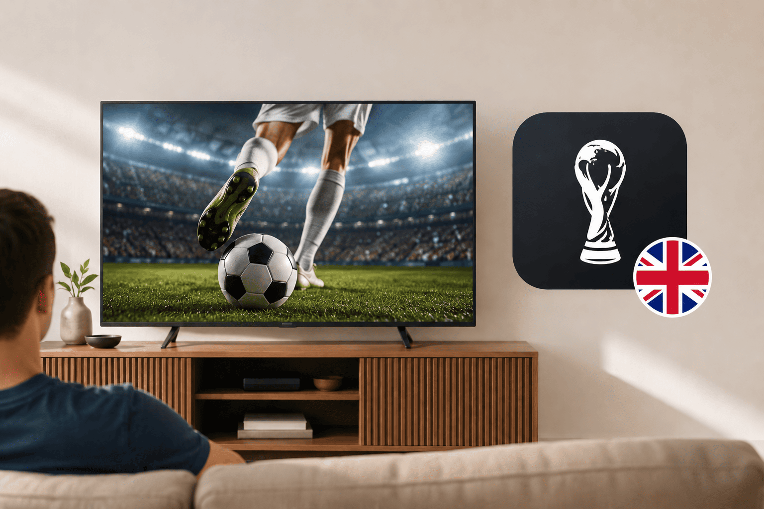 UK Man watching Fifa for free on TV