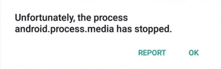 Unfortunately, android.process.media has Stopped?