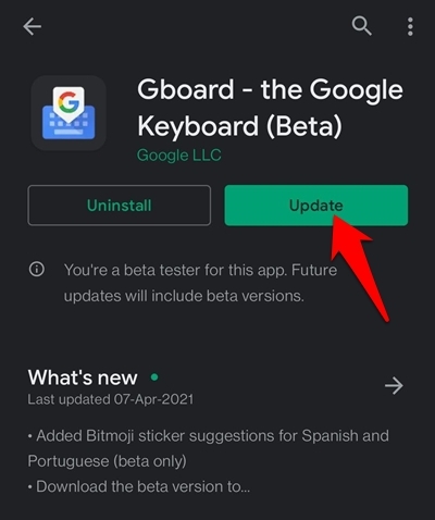 Update Gboard