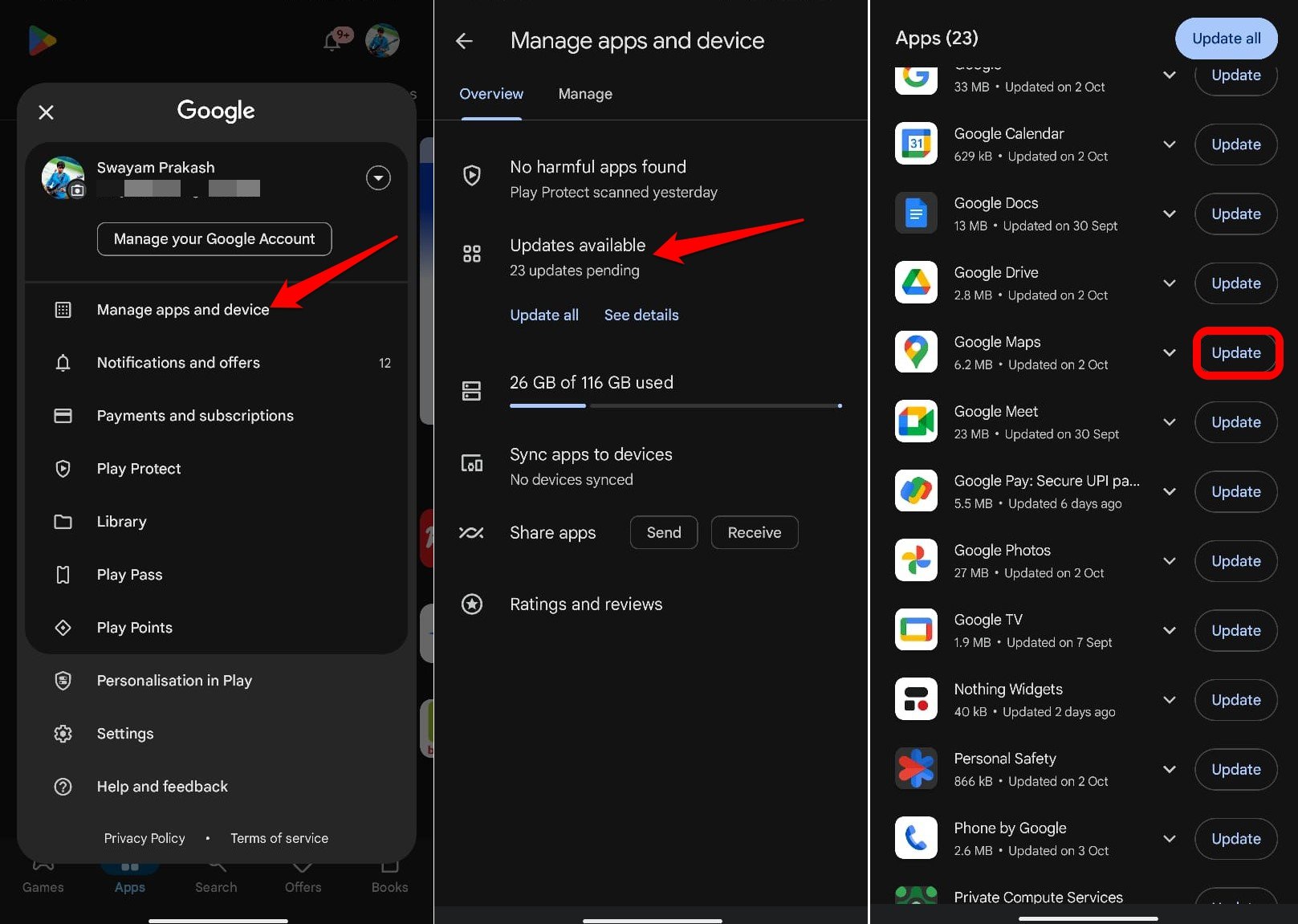 Update Google Maps