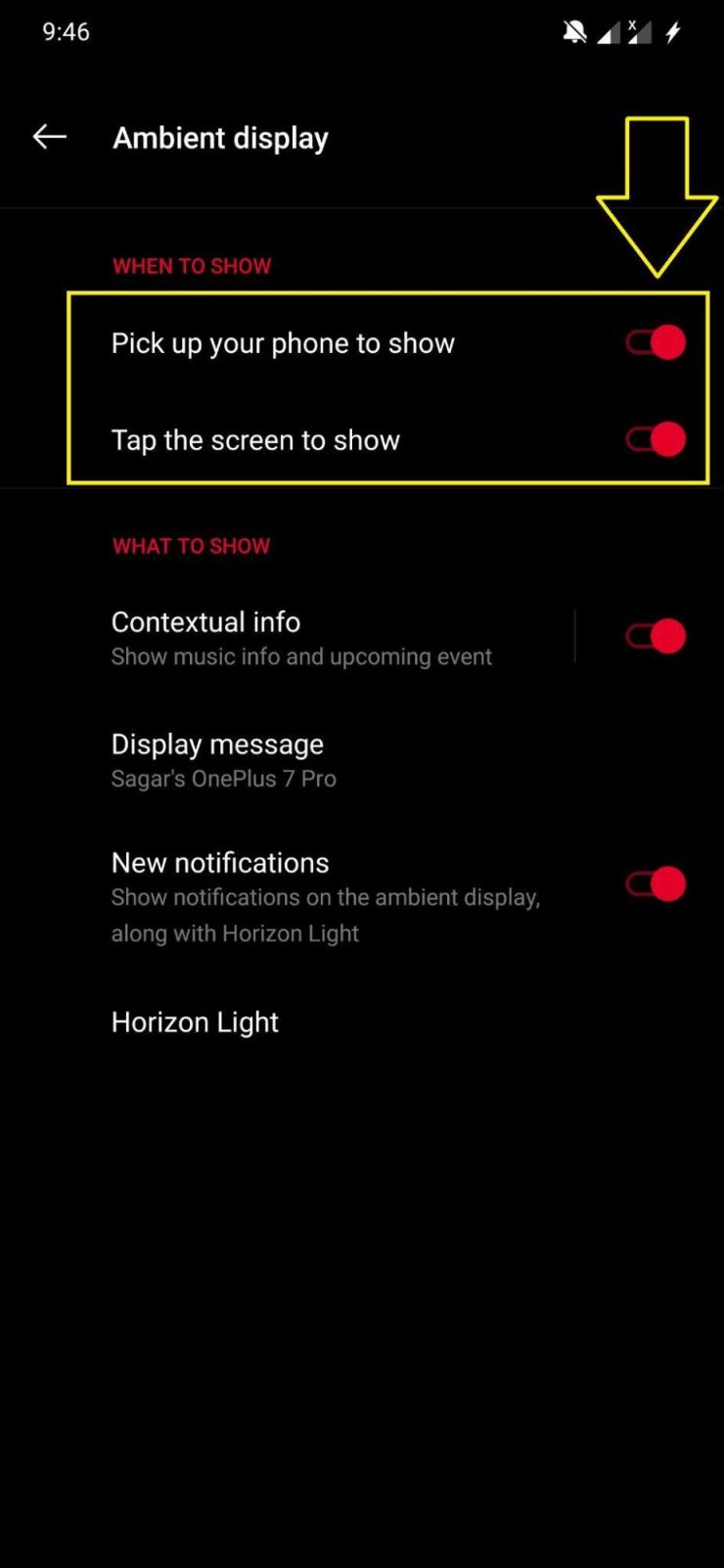 Как отключить ambient mode на oneplus