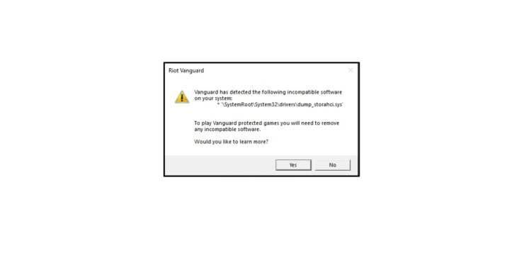Vanguard Detected Incompatible Software