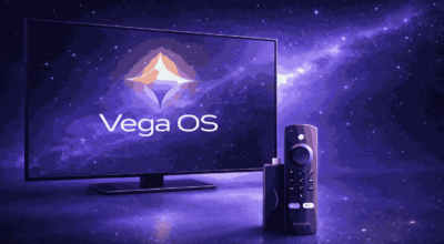 Vega OS in cosmic display.