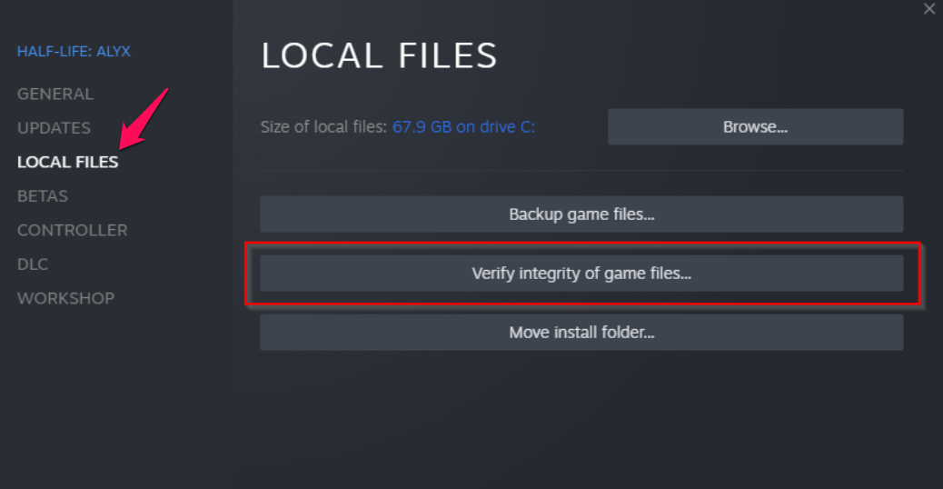 Check integrity of game files