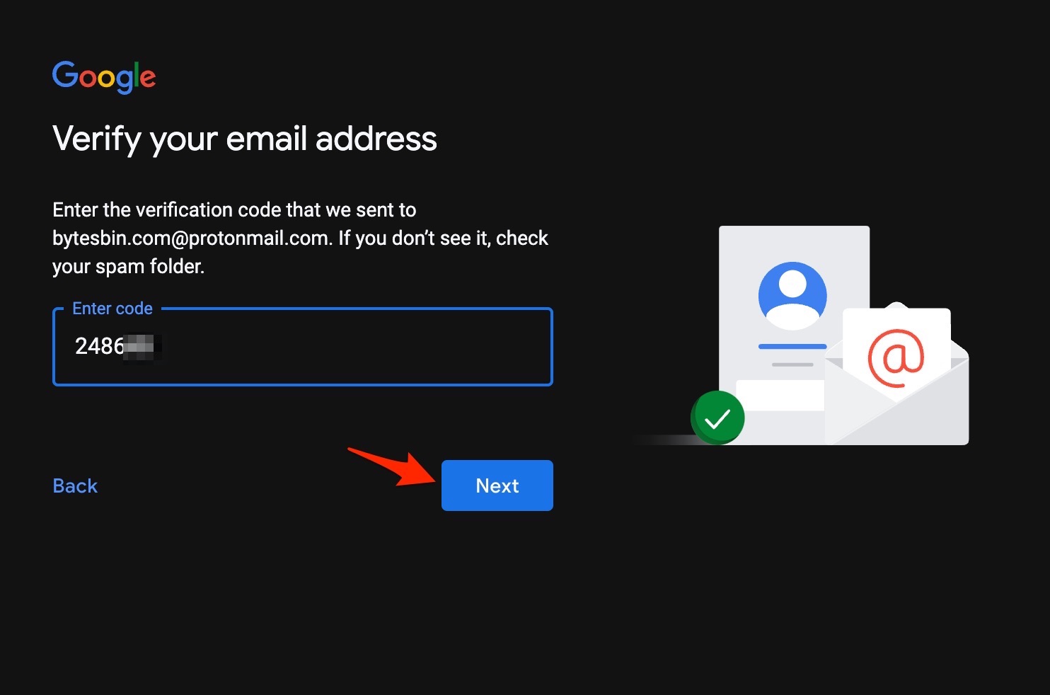 Verify_Email_Address_using_Code