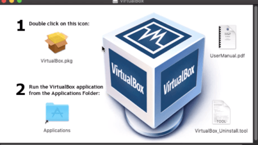 VirtualBox Installation Package Window in macOS