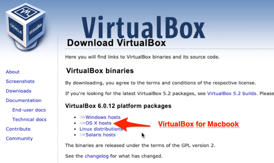VirtualBox for Macbook Download Link
