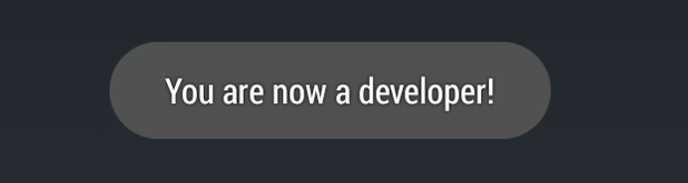 When Developers Option are Opened you will see this message