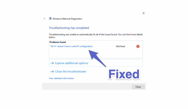 WiFi Doesn’t Have a Valid IP Configuration Error in Windows 11