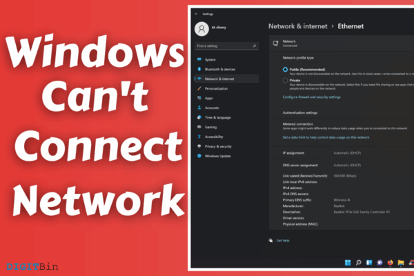 Windows 11 can't connect to this network