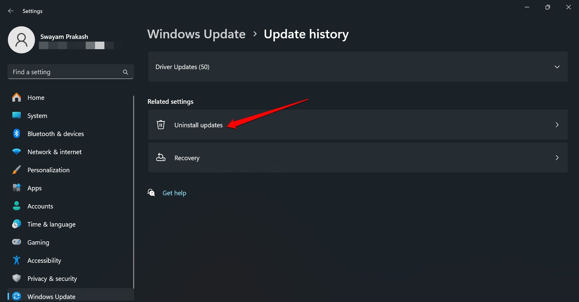 Windows 11 update history list