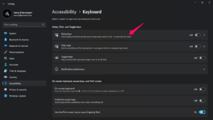 How to Disable Sticky Keys in Windows 11? 1
