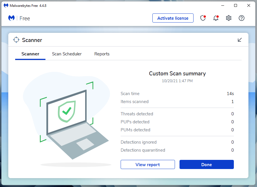 Windows Malwarebytes Free