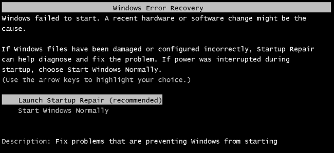 Windows failed to start. A recent hardware or software change might have caused the issue after you install Windows