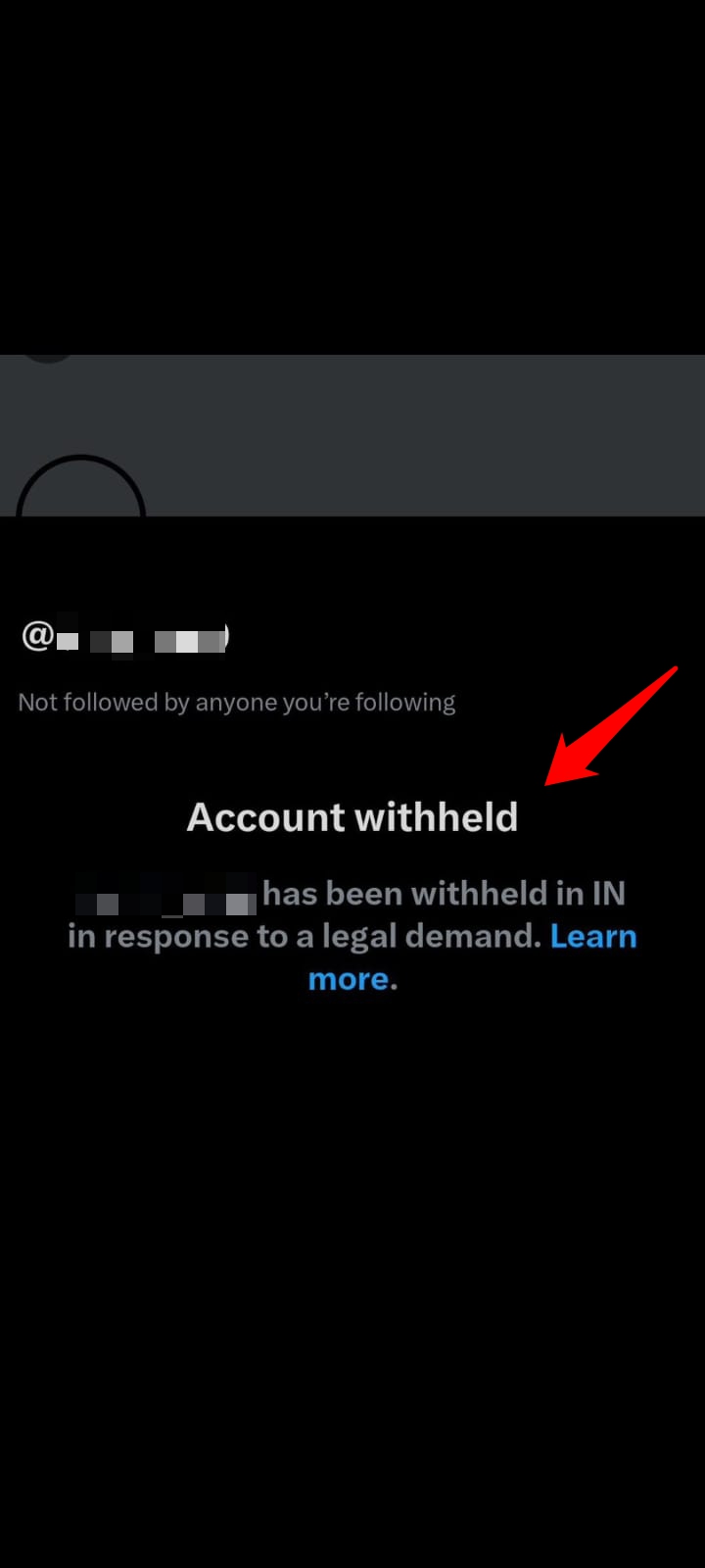 X account withheld what to do