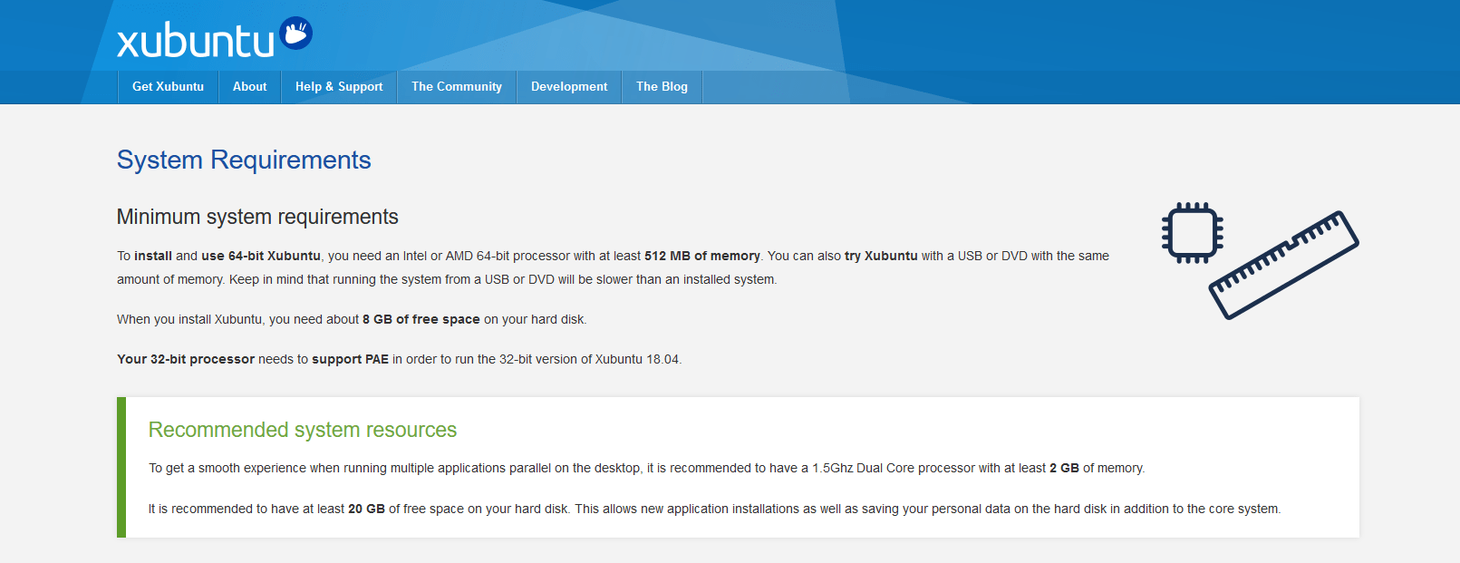 Xubuntu System Requirements