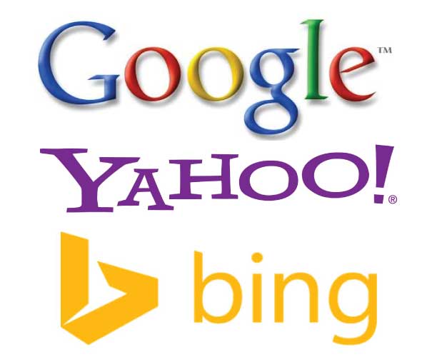Yahoo Google and Bing Logo