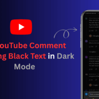 YouTube Comment Showing Black Text in Dark Mode