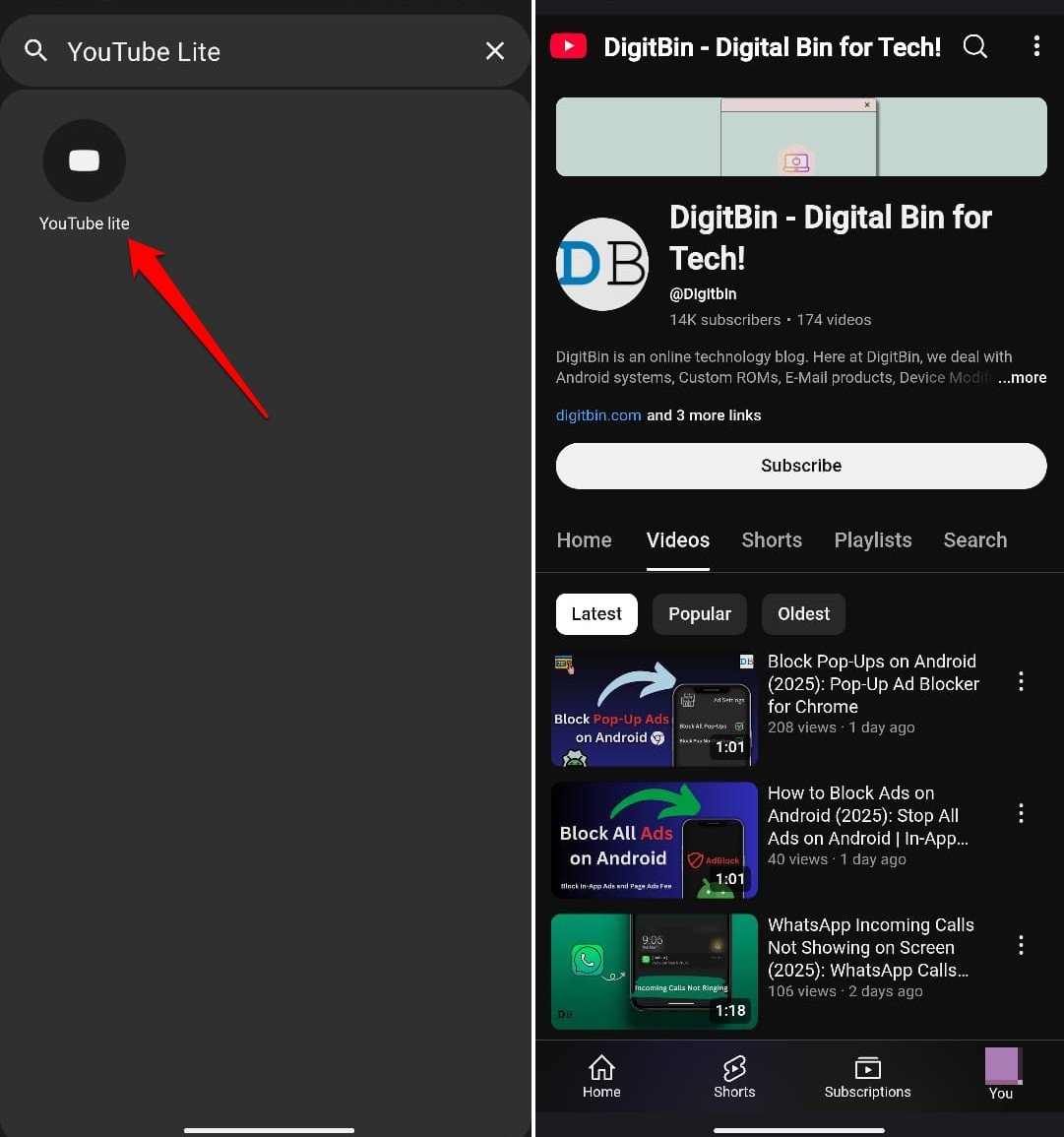 YouTube Lite modded APK