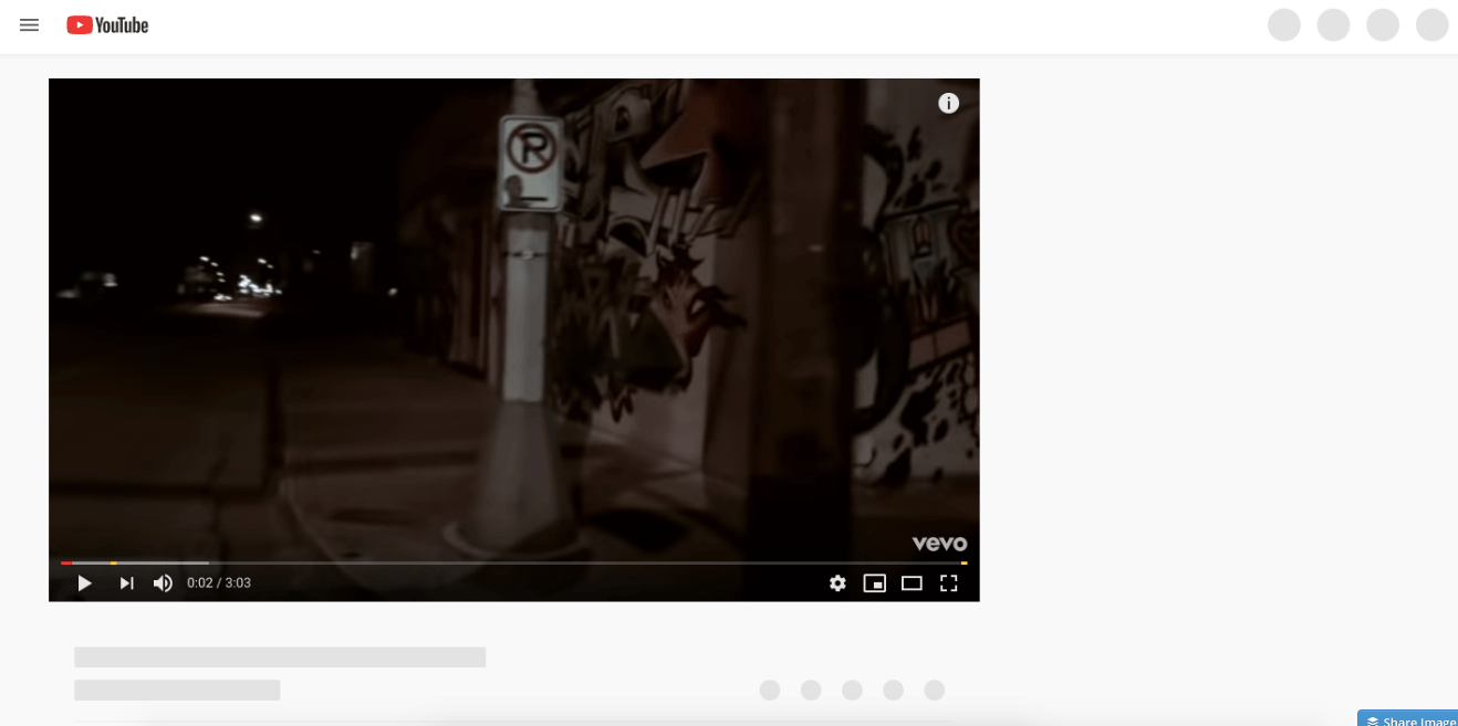 YouTube Video Play Screen in White and not loading