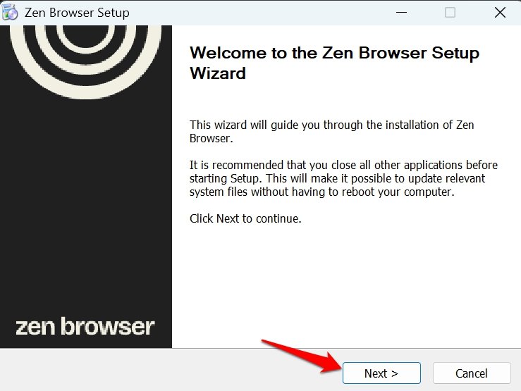 Zen browser installer