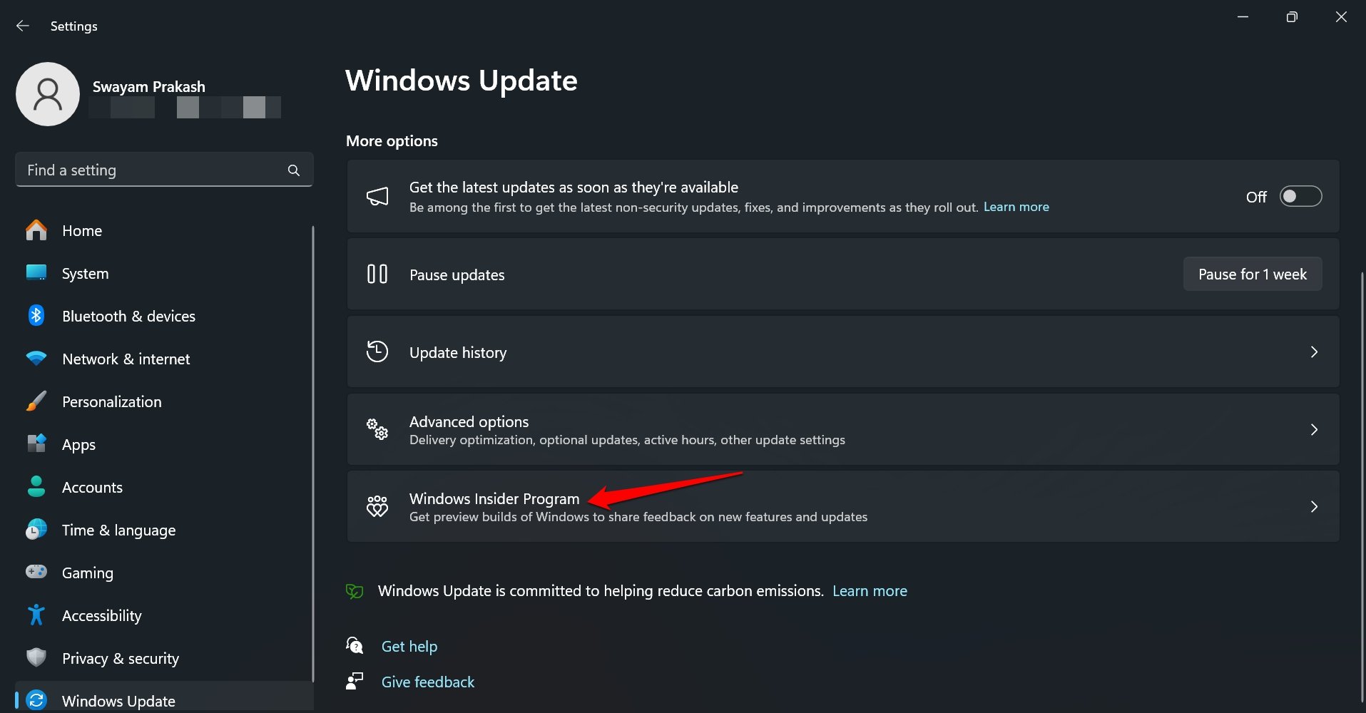 access Windows 11 insider program