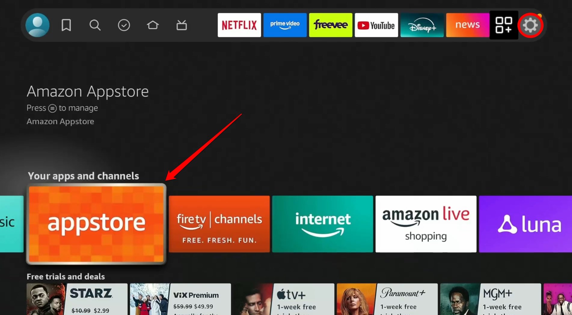 access appstore on Firestick