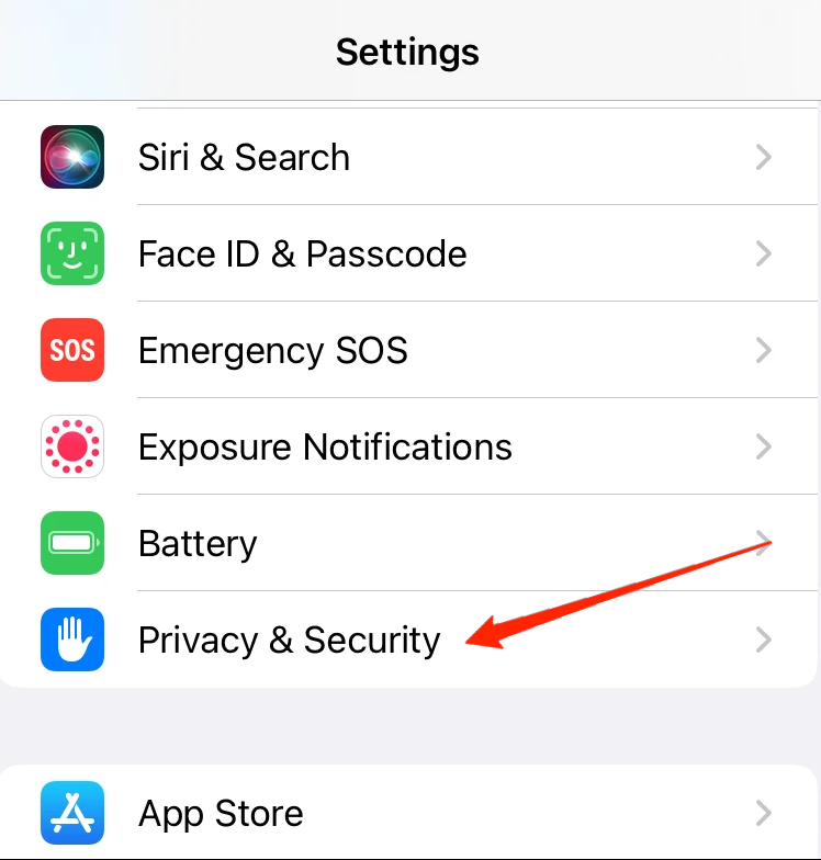 privacy settings iphone 16