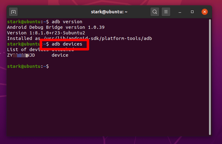 install adb linux