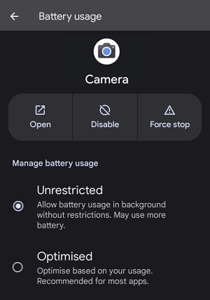 camera unrestricted usage