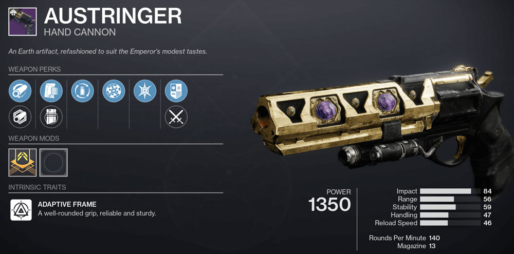 Destiny 2 Austringer God Rolls