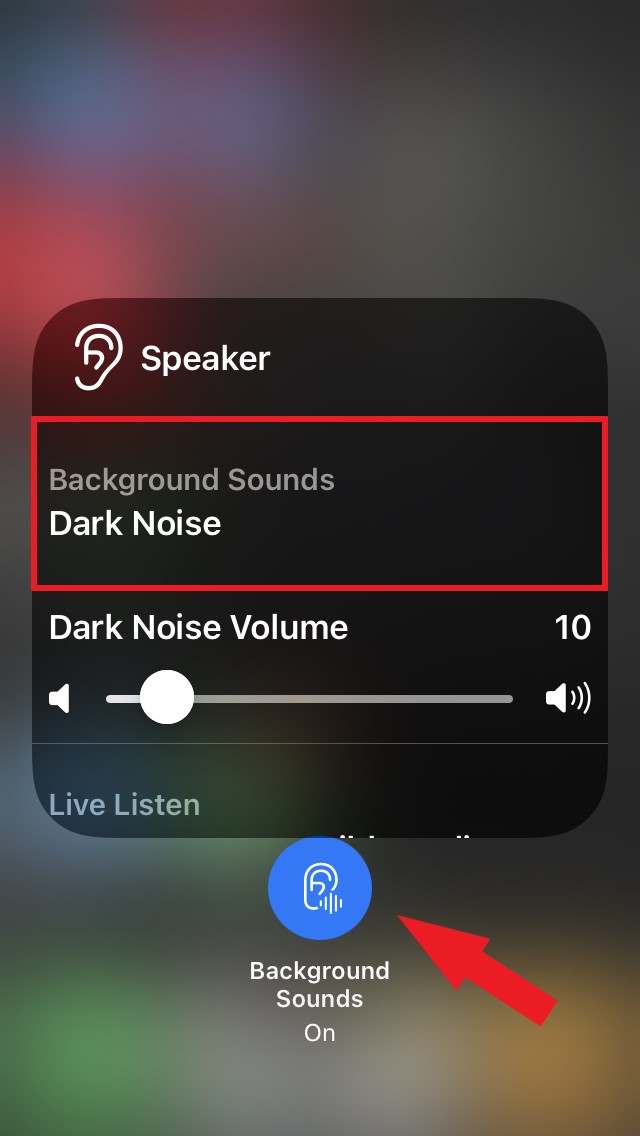 background sound settings