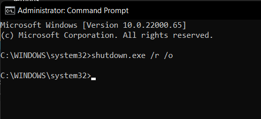 boot windows 11 to safe mode via Command Prompt