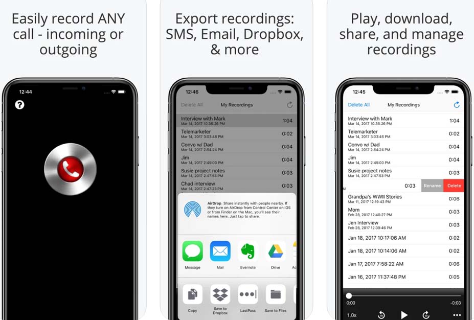 call recorder lite for iPhone