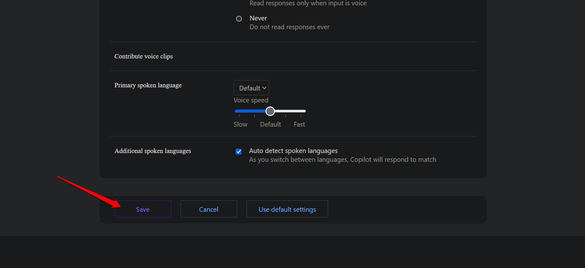 change the Copilot account settings information