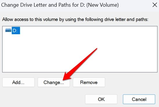 change the drive letter of external hard drive