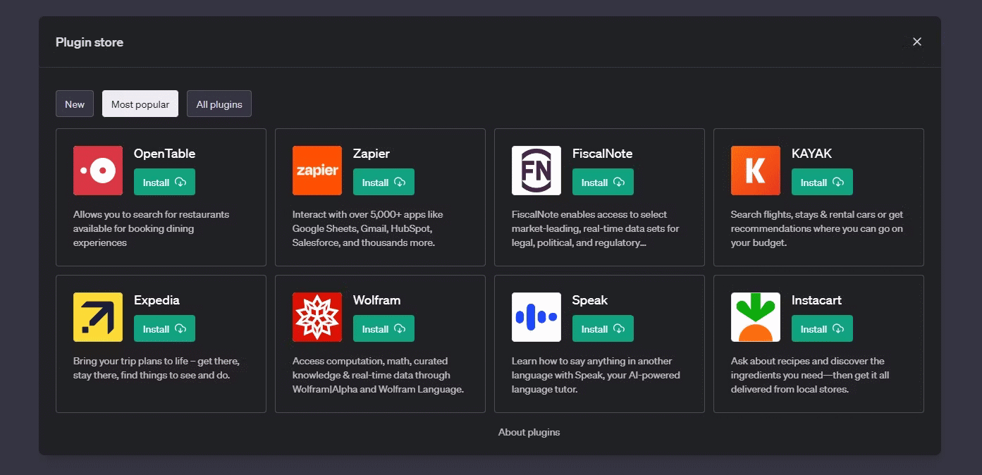 Installing ChatGPT Plugins