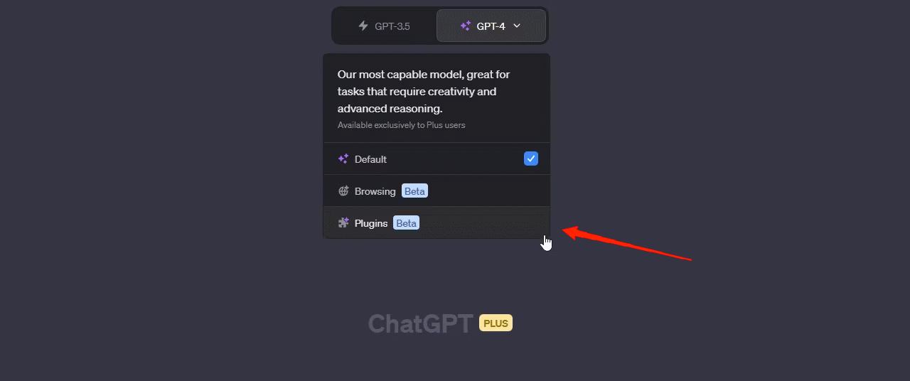 Turn on ChatGPT Plugins