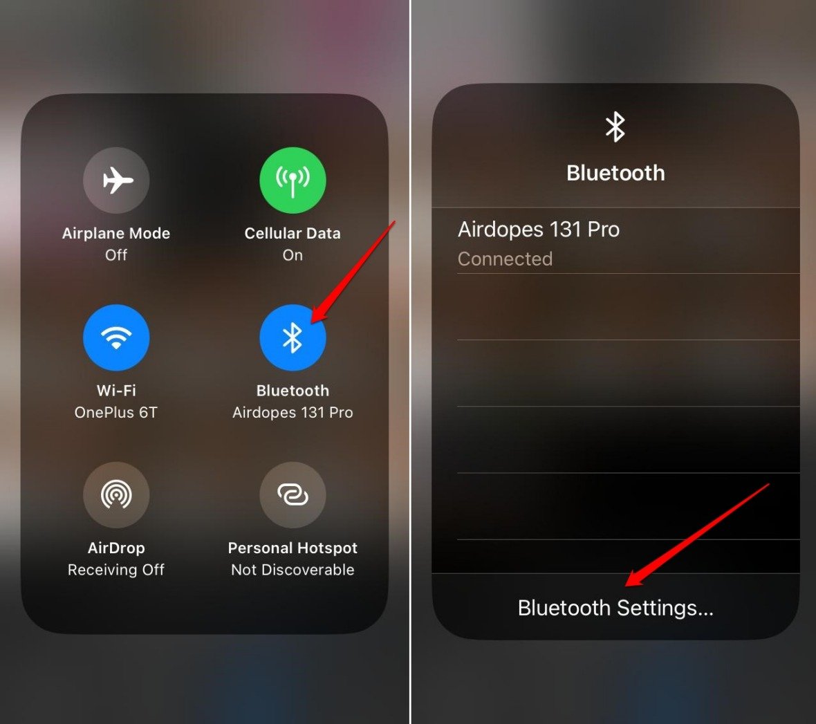 проверить наличие сопряженных Bluetooth-наушников на iPhone