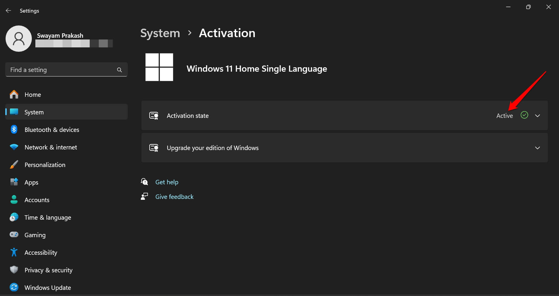 check windows 11 activation status