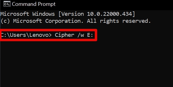 cipher command prompt