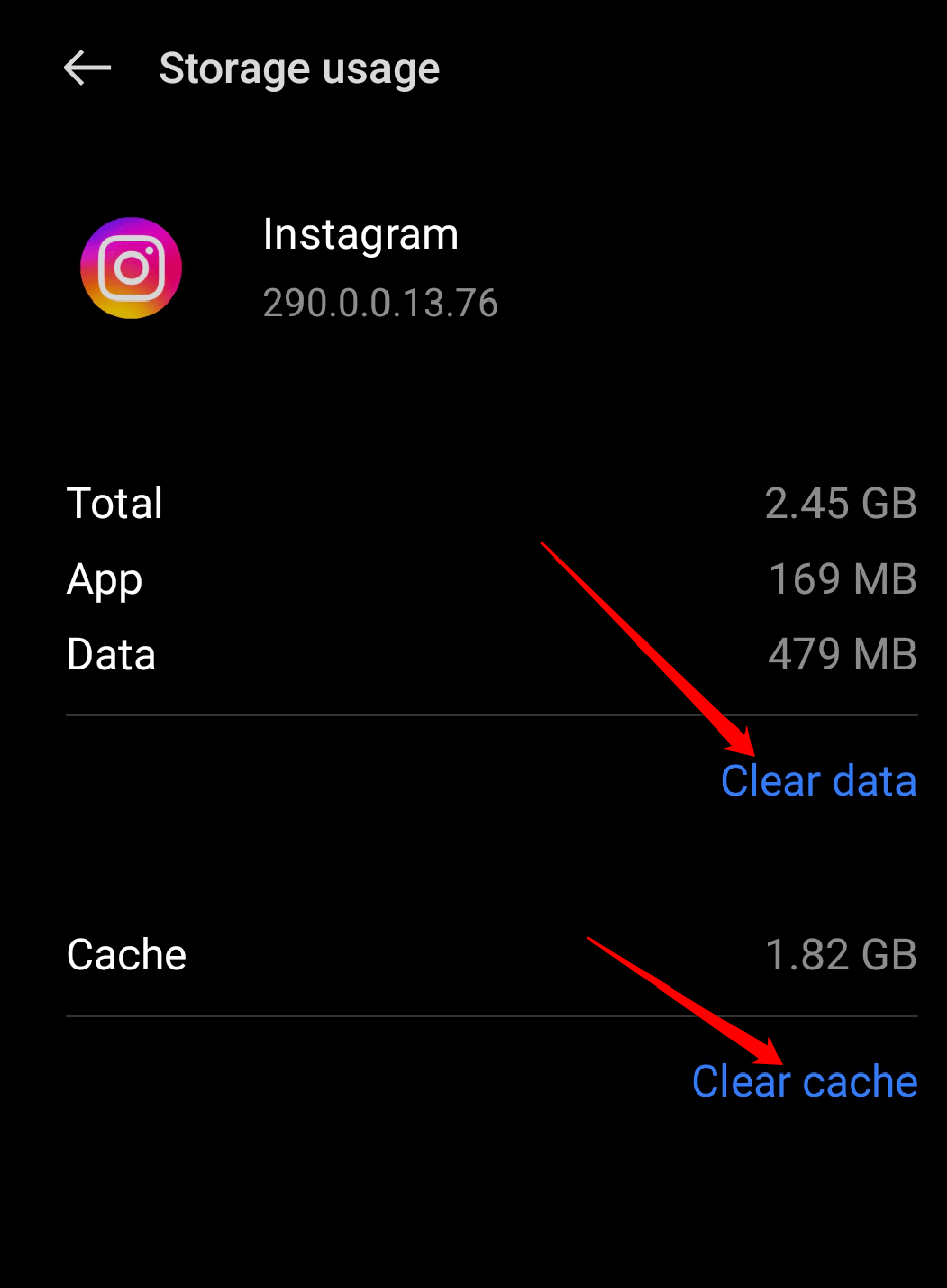 Choose “Clear cache and Clear data”