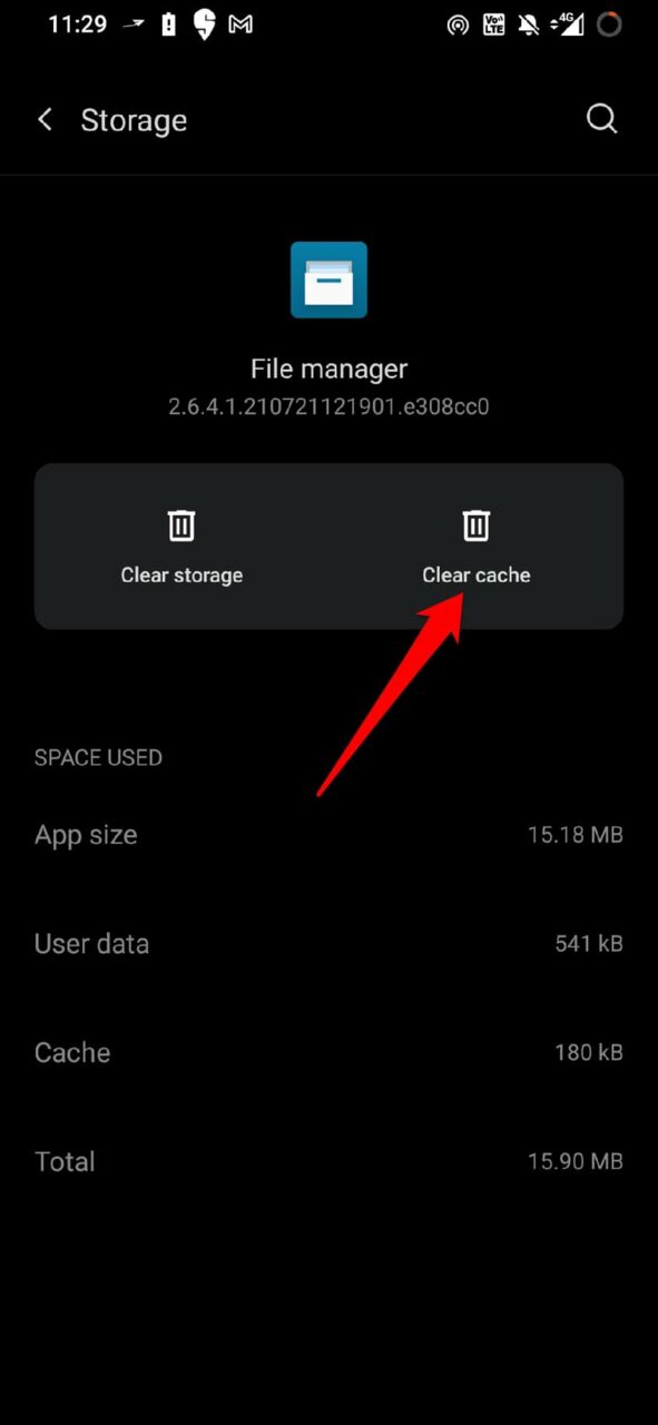 clear-cache-of-File Manager app android