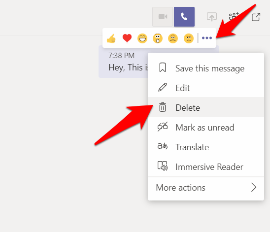 click on the three horizontal dots, followed by the Delete option from the drop-down menu